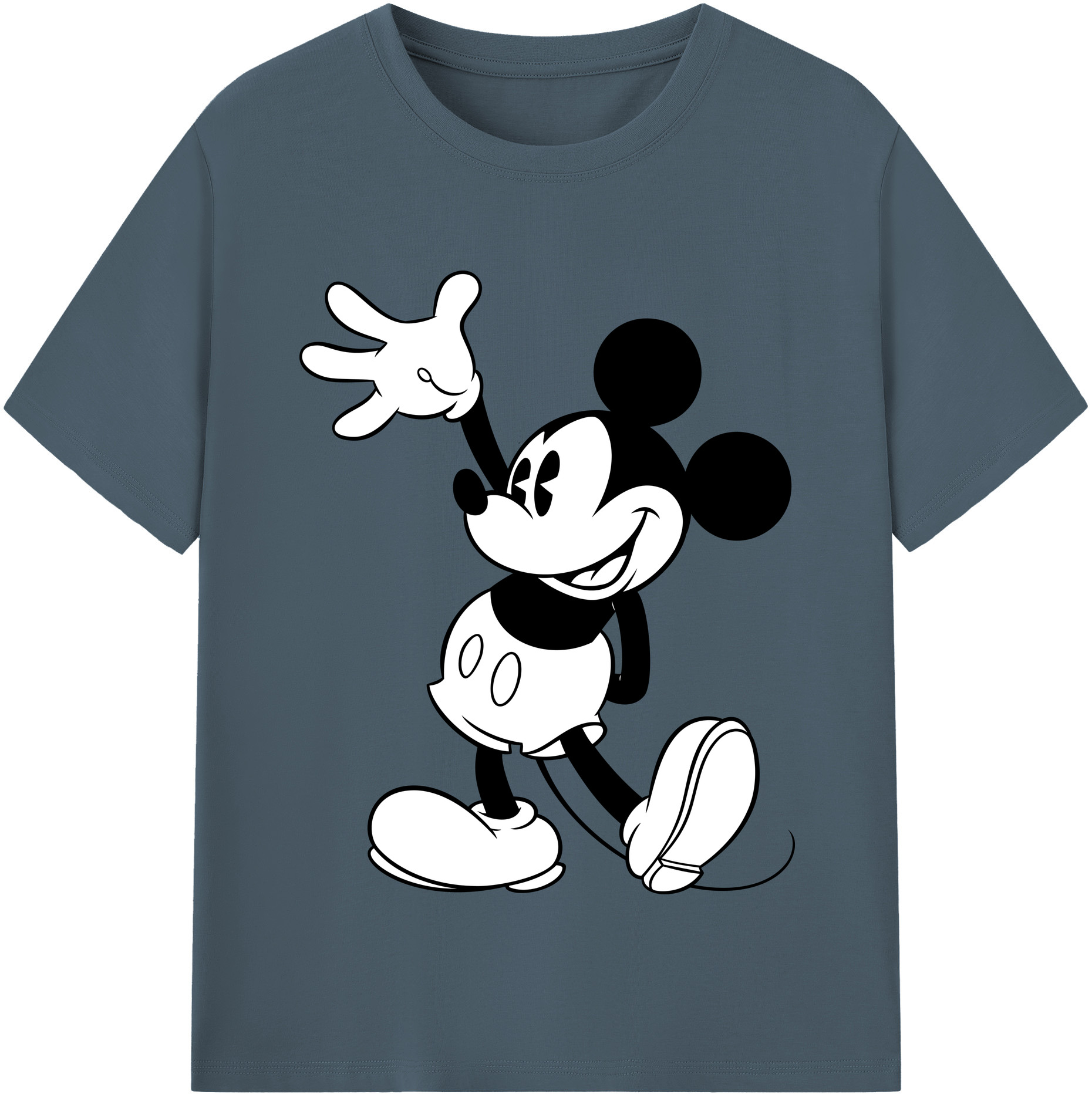（画像用） ミッキーマウス Mickey Mouse 綿100％半袖Tシャツ（フロントプリント）